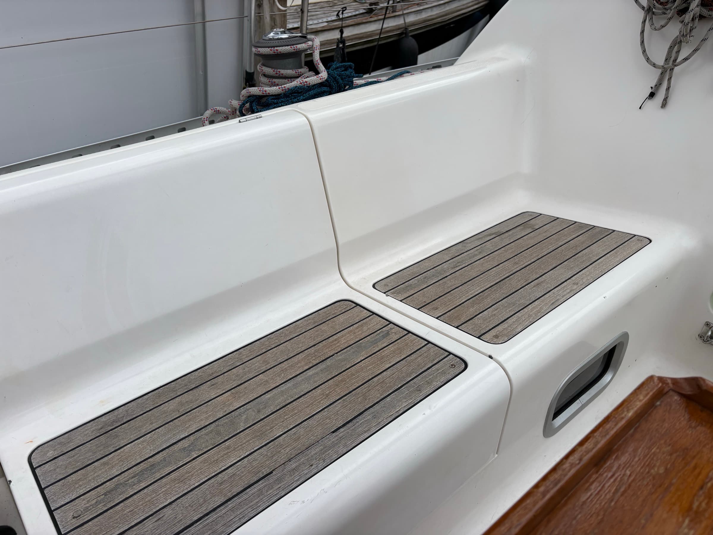 Teak in the cockpit